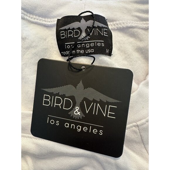 NEW Bird & Vine “Tennis Obsessed” Lightweight Fleece Sweatshirt White MEDIUM - Picture 2 of 2